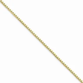 10K Yellow Gold Box Chain Anklet