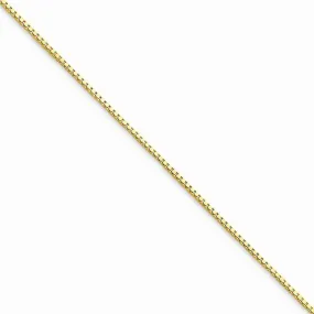 10K Yellow Gold Box Chain Anklet