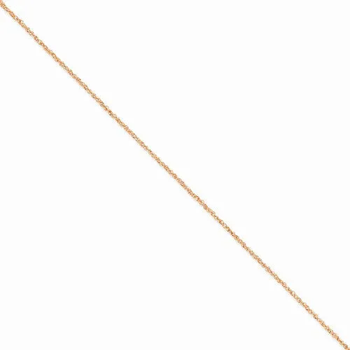 14K Rose Gold Ropa Chain Anklet