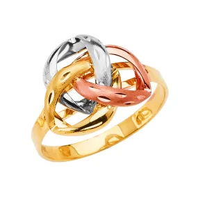 14K Solid Gold Infinity Love Knot Ring