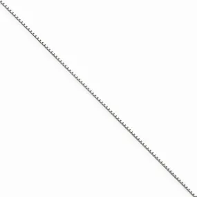 14K White Gold Box Chain Anklet