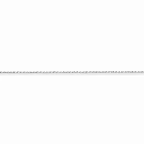 14K White Gold Rope Anklet