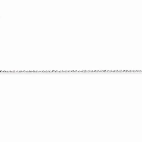 14K White Gold Rope Anklet