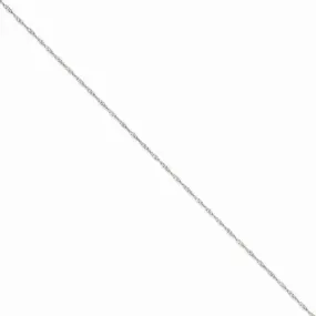 14K White Gold Singapore Chain Anklet