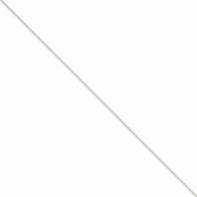 14K White Gold Solid Diamond-Cut Cable Chain Anklet