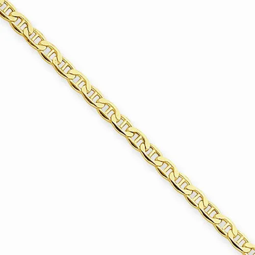 14K Yellow Gold Anchor Chain Bracelet