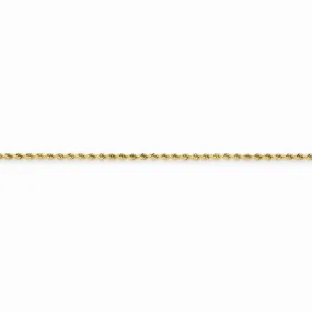 14K Yellow Gold Diamond-Cut Rope Anklet