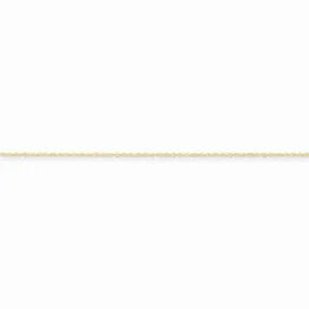 14K Yellow Gold Light-Baby Rope Chain Anklet