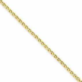 14K Yellow Gold Light Wheat Anklet