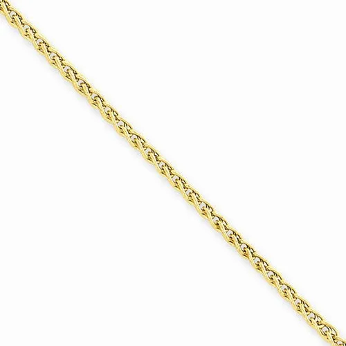 14K Yellow Gold Light Wheat Anklet