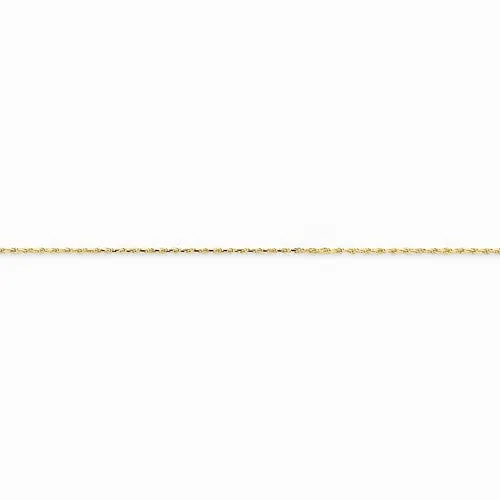 14K Yellow Gold Rope Chain Anklet