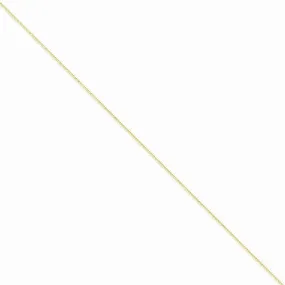 14K Yellow Gold Solid Diamond-Cut Cable Chain Anklet