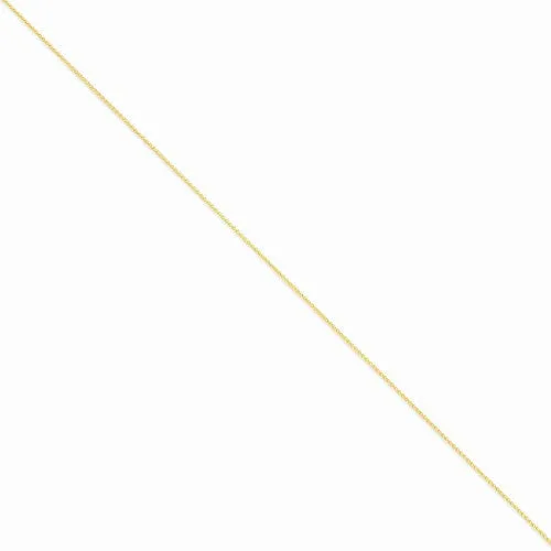 14K Yellow Gold Solid Polished Spiga Chain Anklet