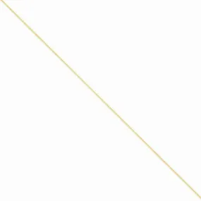 14K Yellow Gold Solid Polished Spiga Chain Anklet