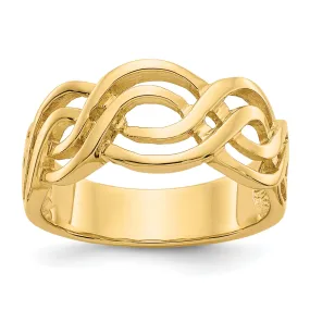 14k Yellow Gold Timeless Creations Infinity Ring