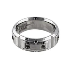 18k White Gold Screw Link Band