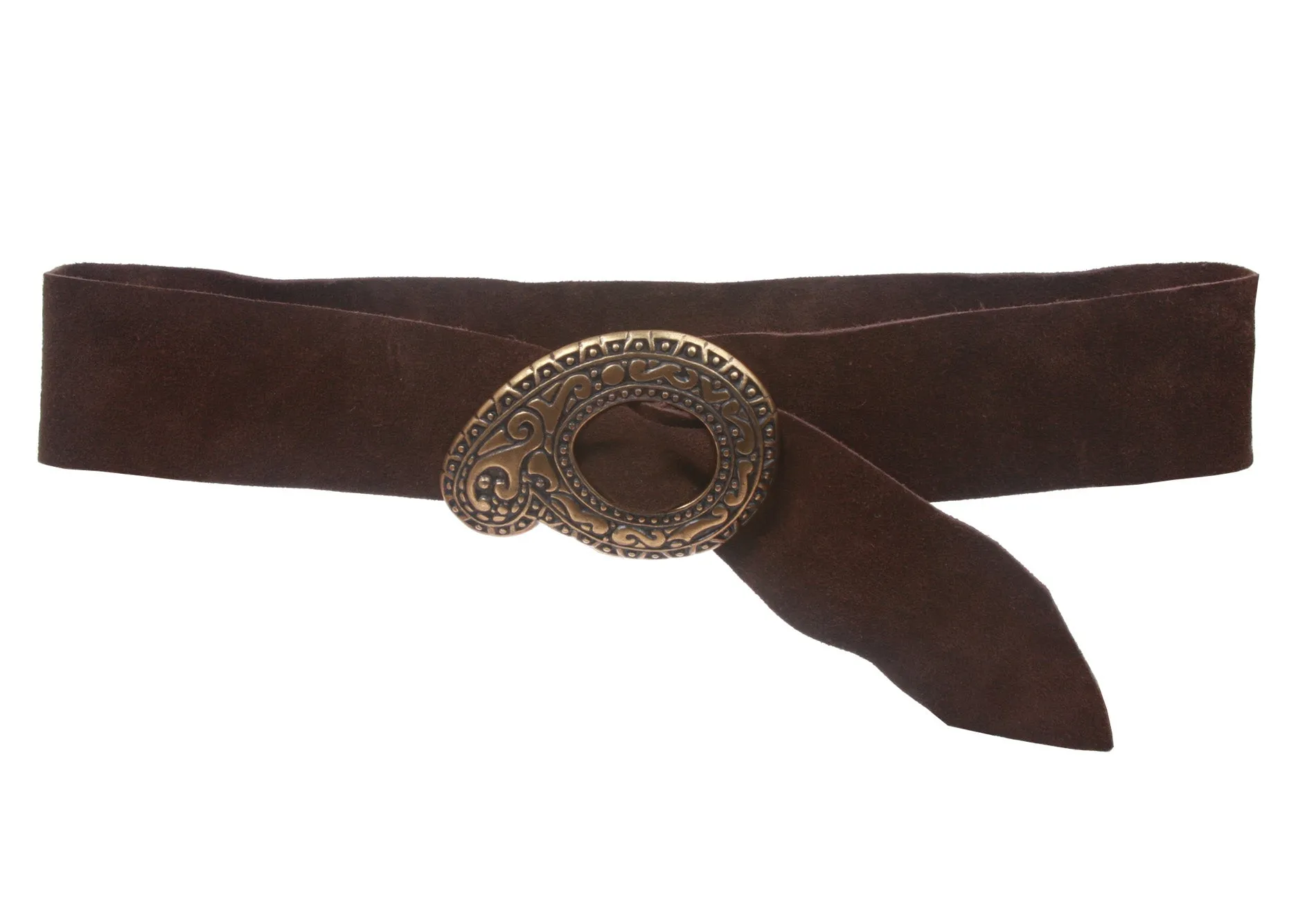 2 1/8" Womens High Waist Suede Leather Belt