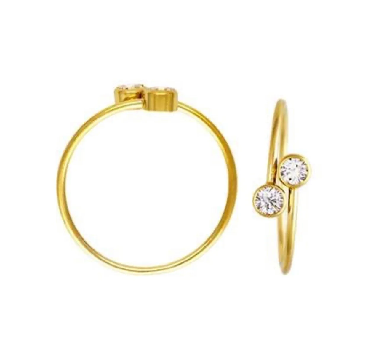 Adjustable CZ Stacking Ring