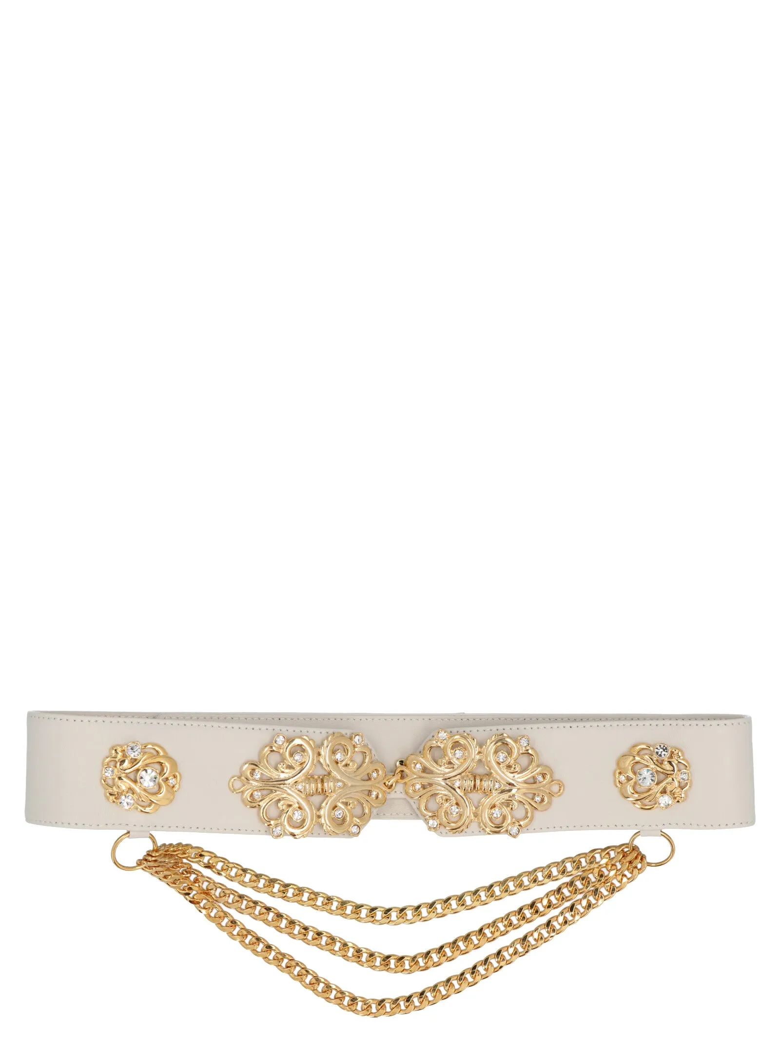 Alessandra Rich Chain Embellished Belt