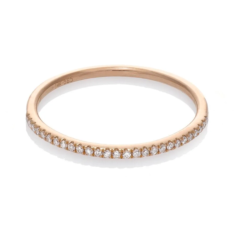 ARC DIAMOND RING, ROSE GOLD