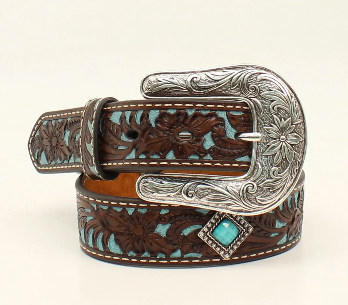 Ariat Floral Overlay Children's Belt