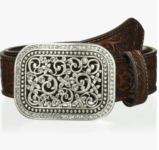 Ariat Women's Scroll Embossed Buckle Belt