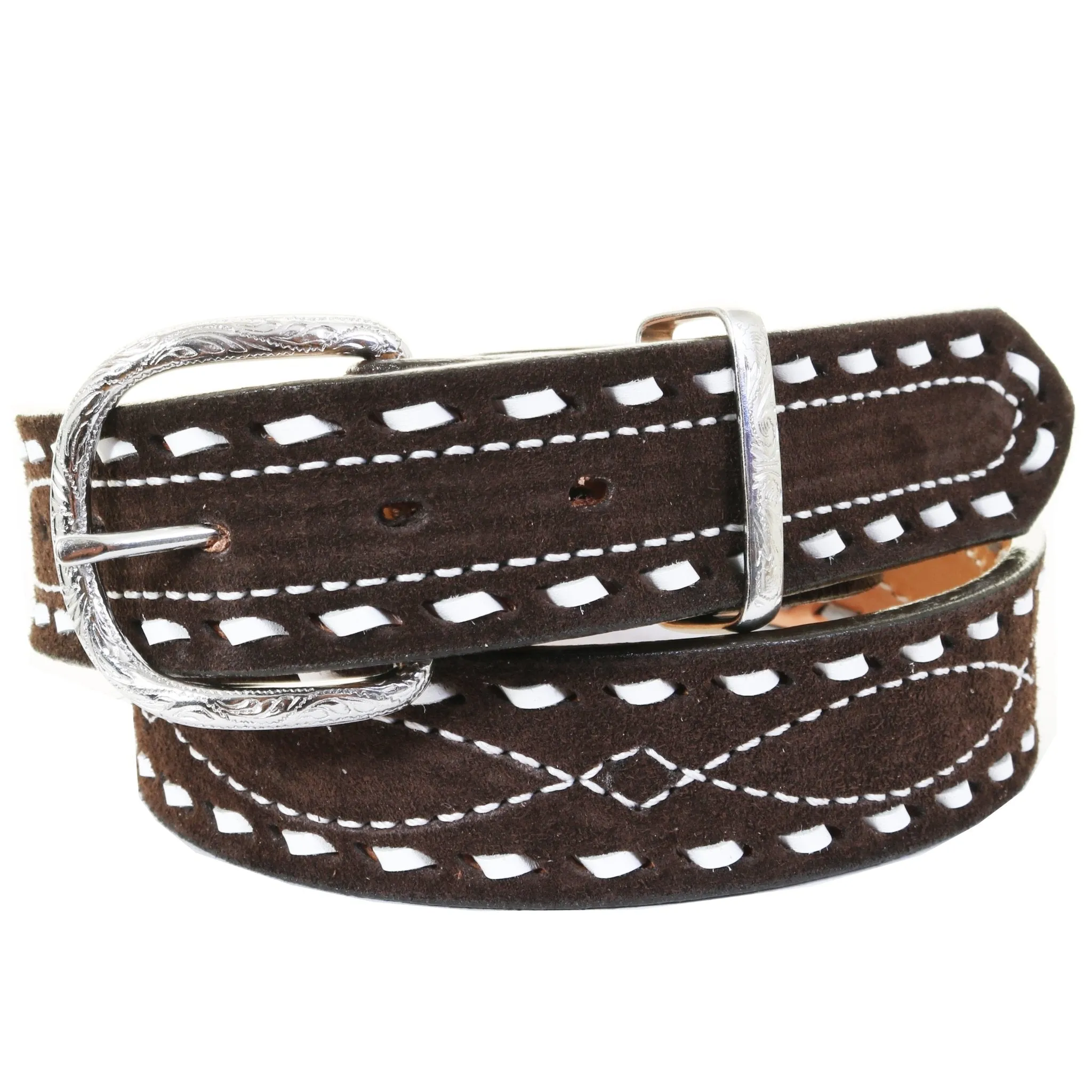 B1224 - Brown Suede Belt