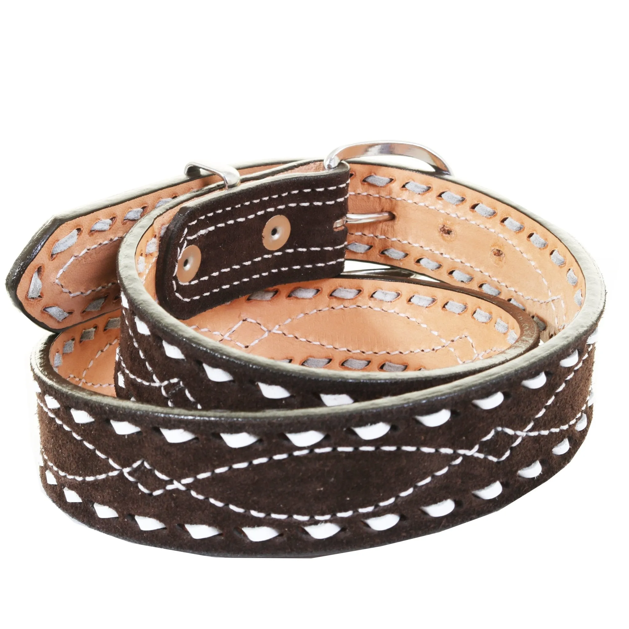 B1224 - Brown Suede Belt