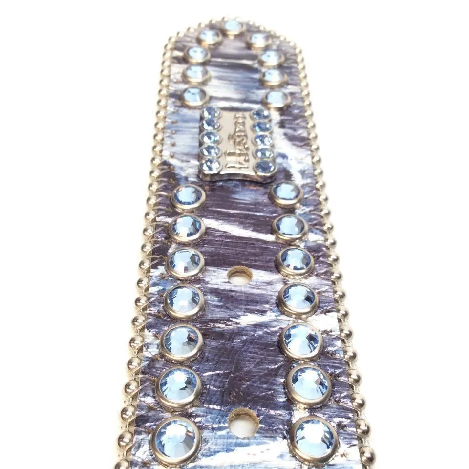 b.b. Simon Metallic Skull Crystal Belt