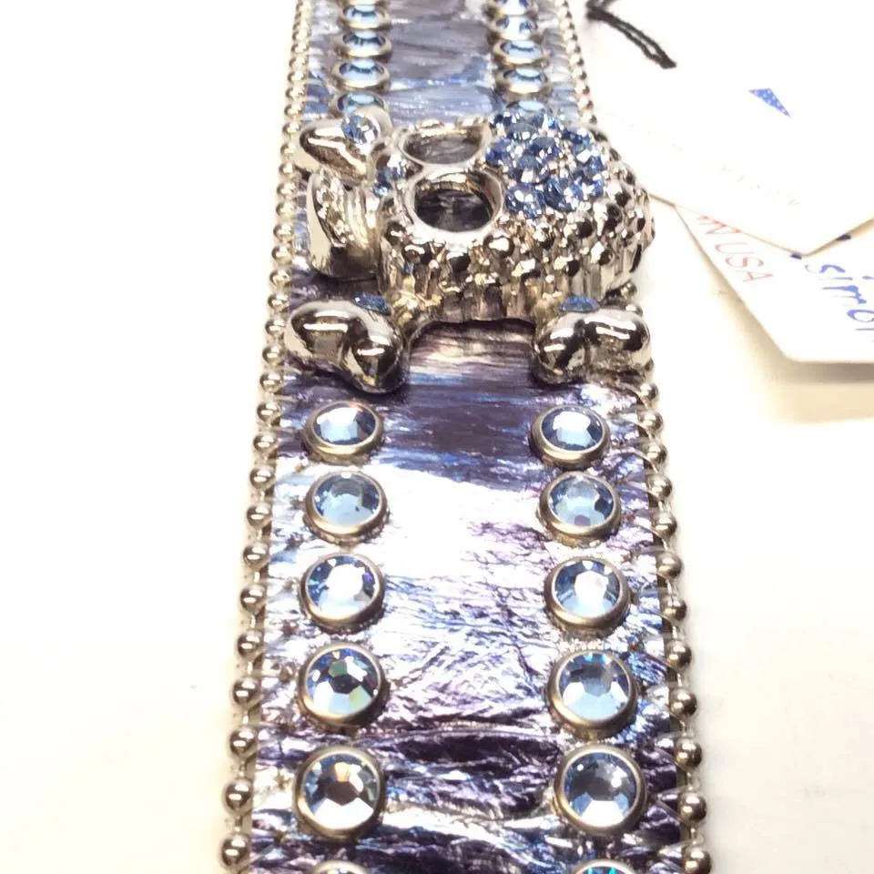 b.b. Simon Metallic Skull Crystal Belt