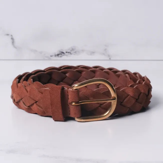 Braided Suede Belt by Simonnot Godard — Polo Suede