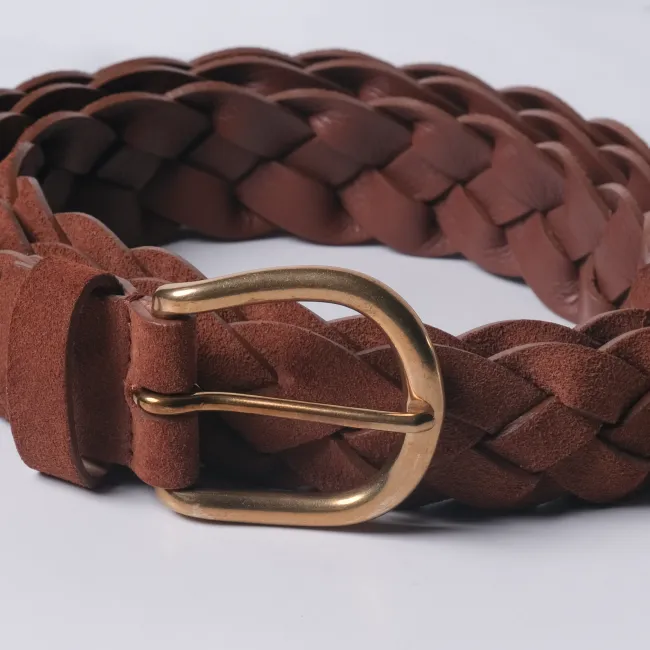 Braided Suede Belt by Simonnot Godard — Polo Suede