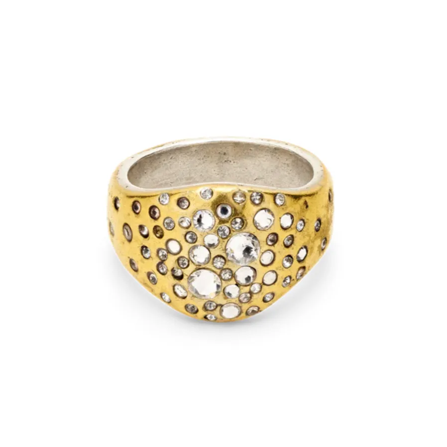 Brass Starshower Omega Ring