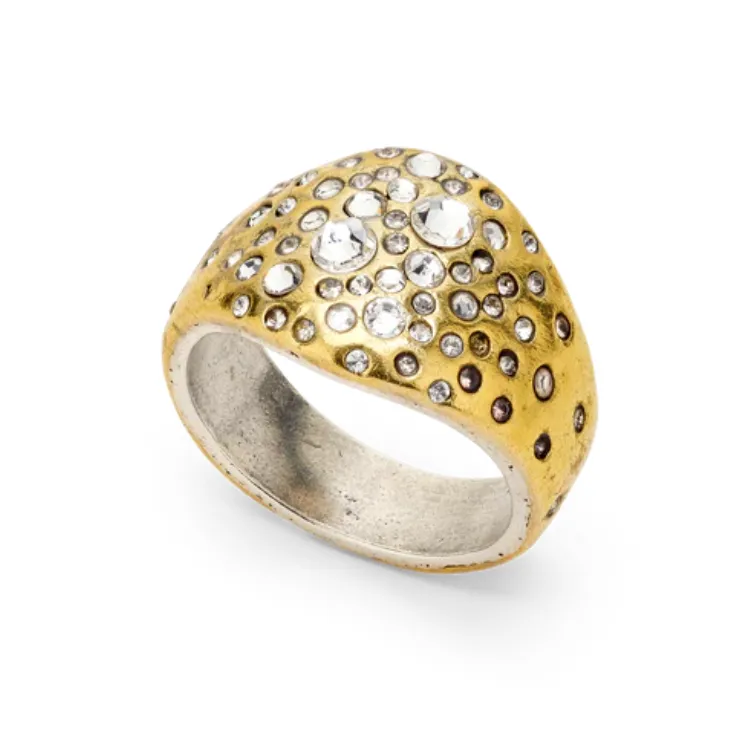 Brass Starshower Omega Ring