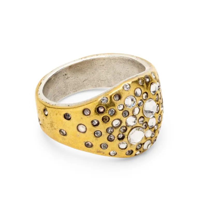 Brass Starshower Omega Ring