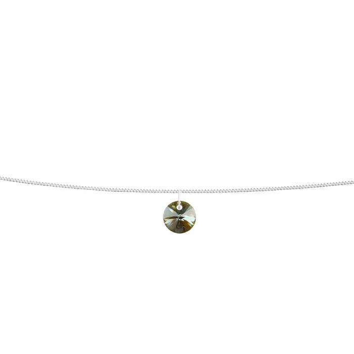 Crystal Bronze Xilion Silver Anklet