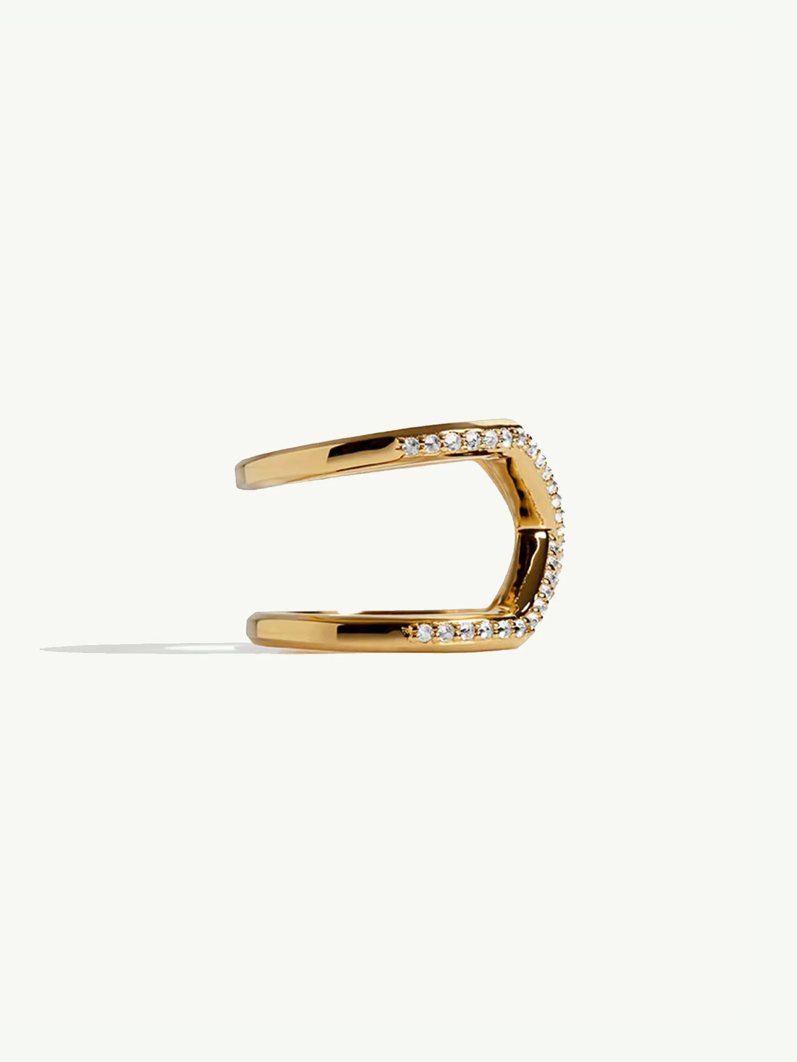 Exquis Infinity Ring With Pavé-Set Brilliant White Diamonds In 18K Yellow Gold