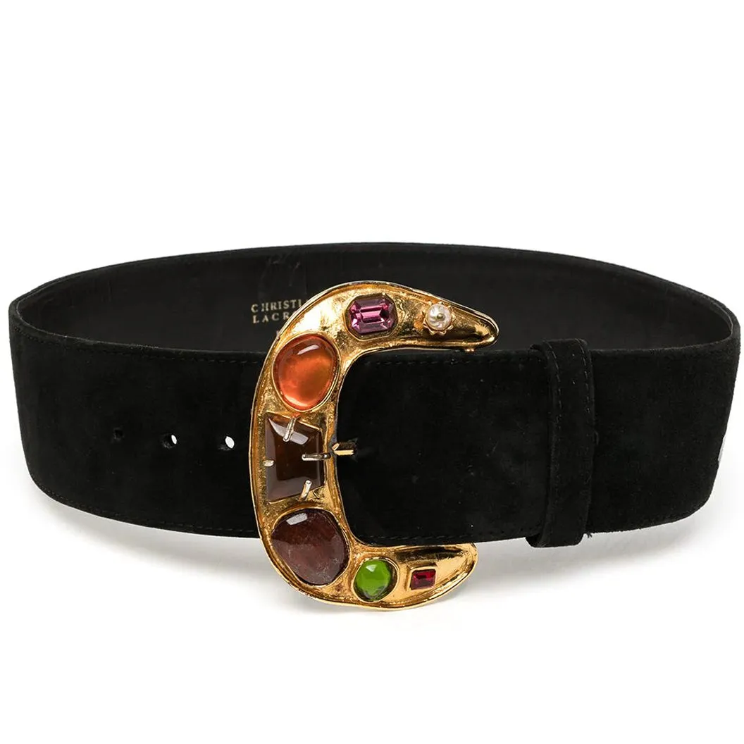 Gemstone Embellished Buckle Belt