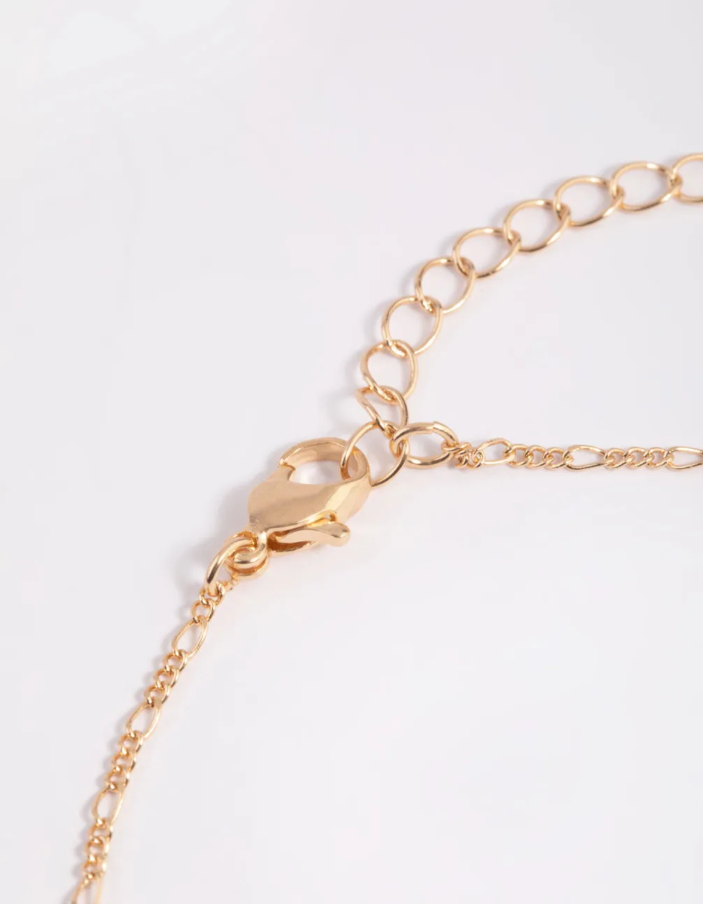 Gold Cubic Zirconia Coin Anklet