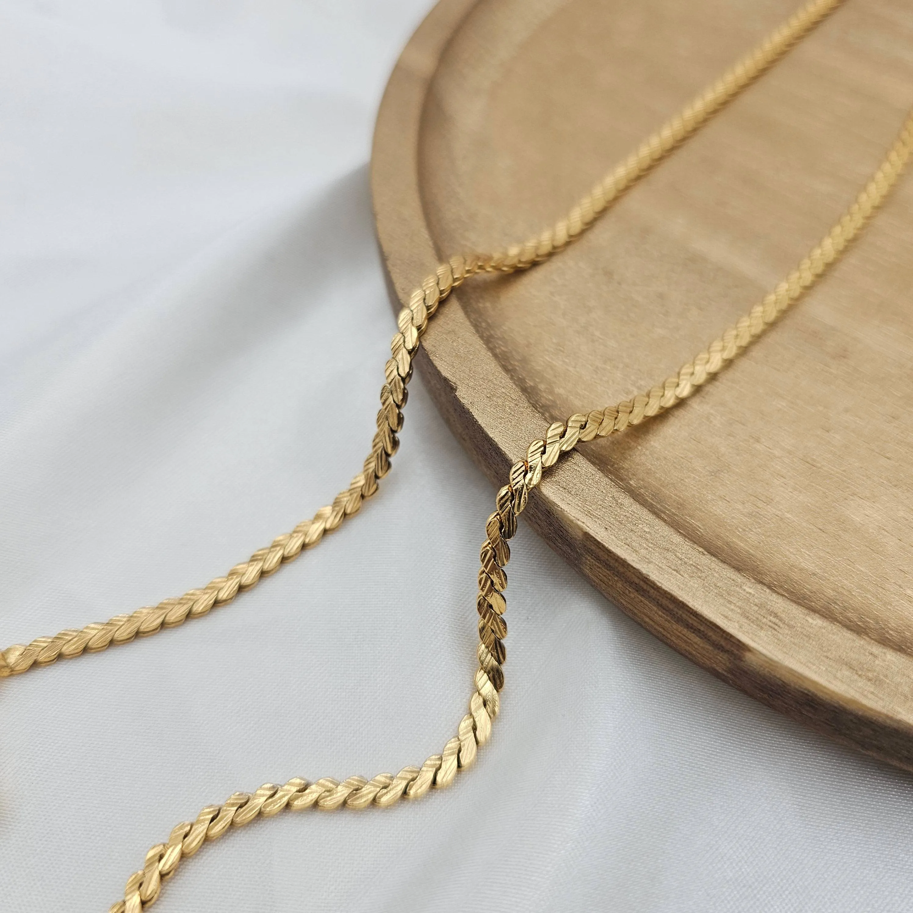 Gold Plated Braided Rope Chain Anklets