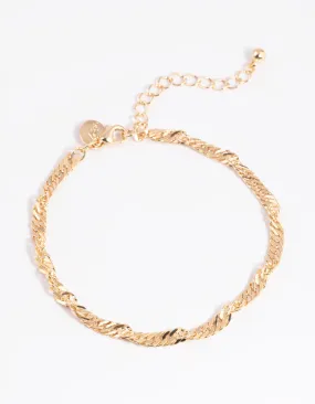 Gold Twisted Chain Anklet