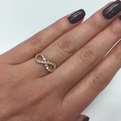 Infinity Pave Diamond Ring