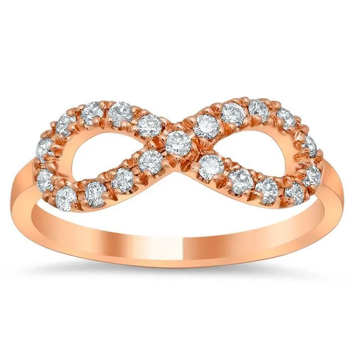 Infinity Pave Diamond Ring