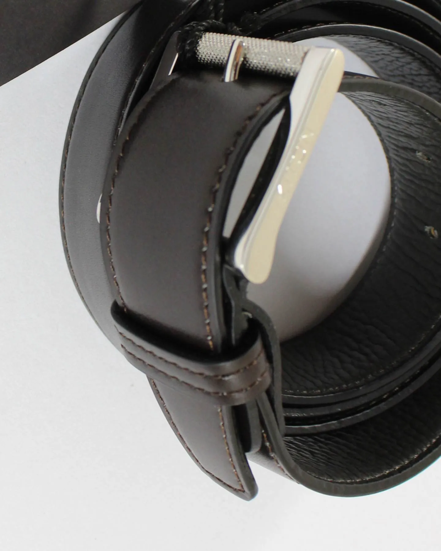 Kiton Belt Dark Brown Smooth Leather - Resizable (Fits All sizes)