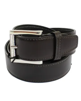 Kiton Belt Dark Brown Smooth Leather - Resizable (Fits All sizes)