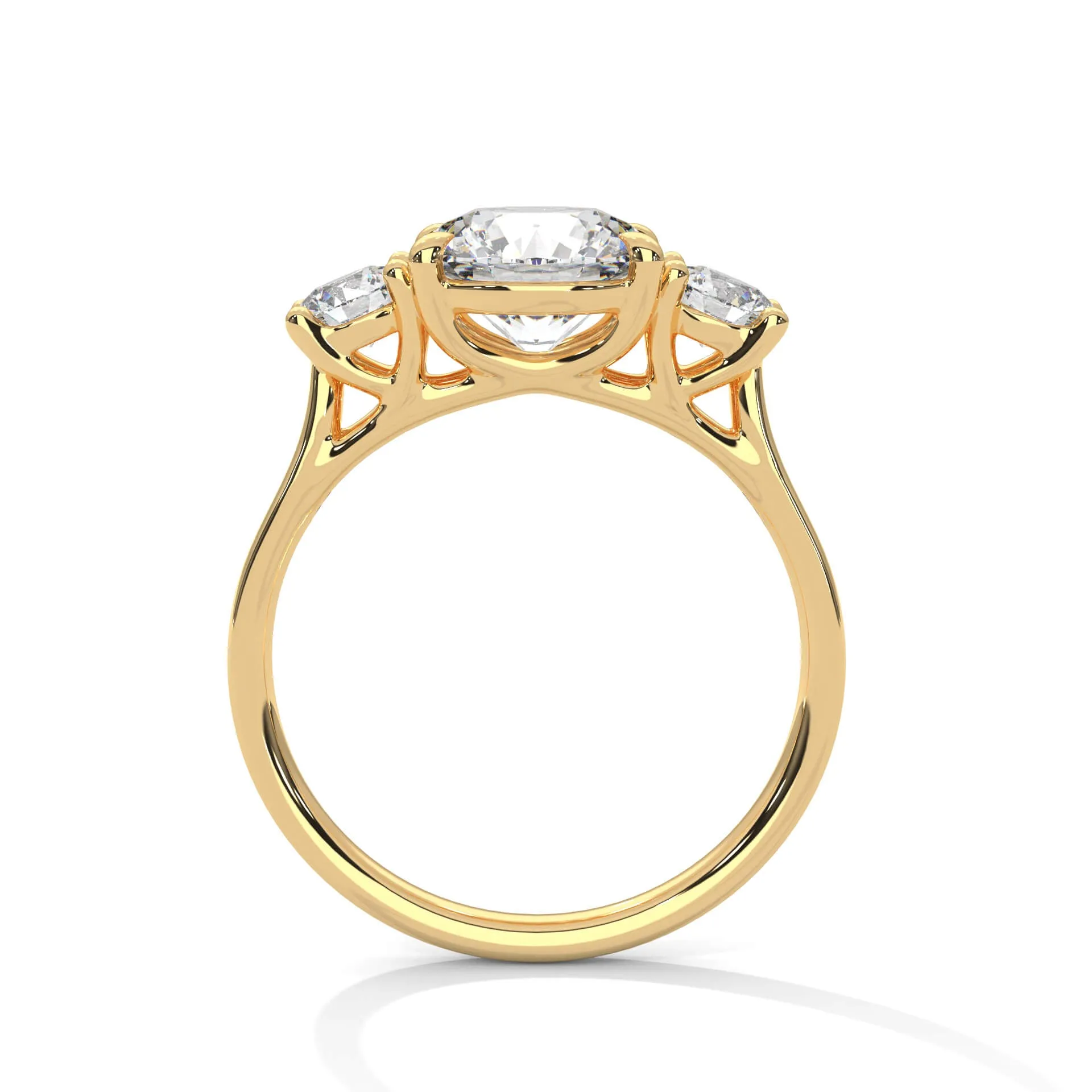 Lohan 2 Carat Solitaire Silver Ring | 22KT Gold Vermeil