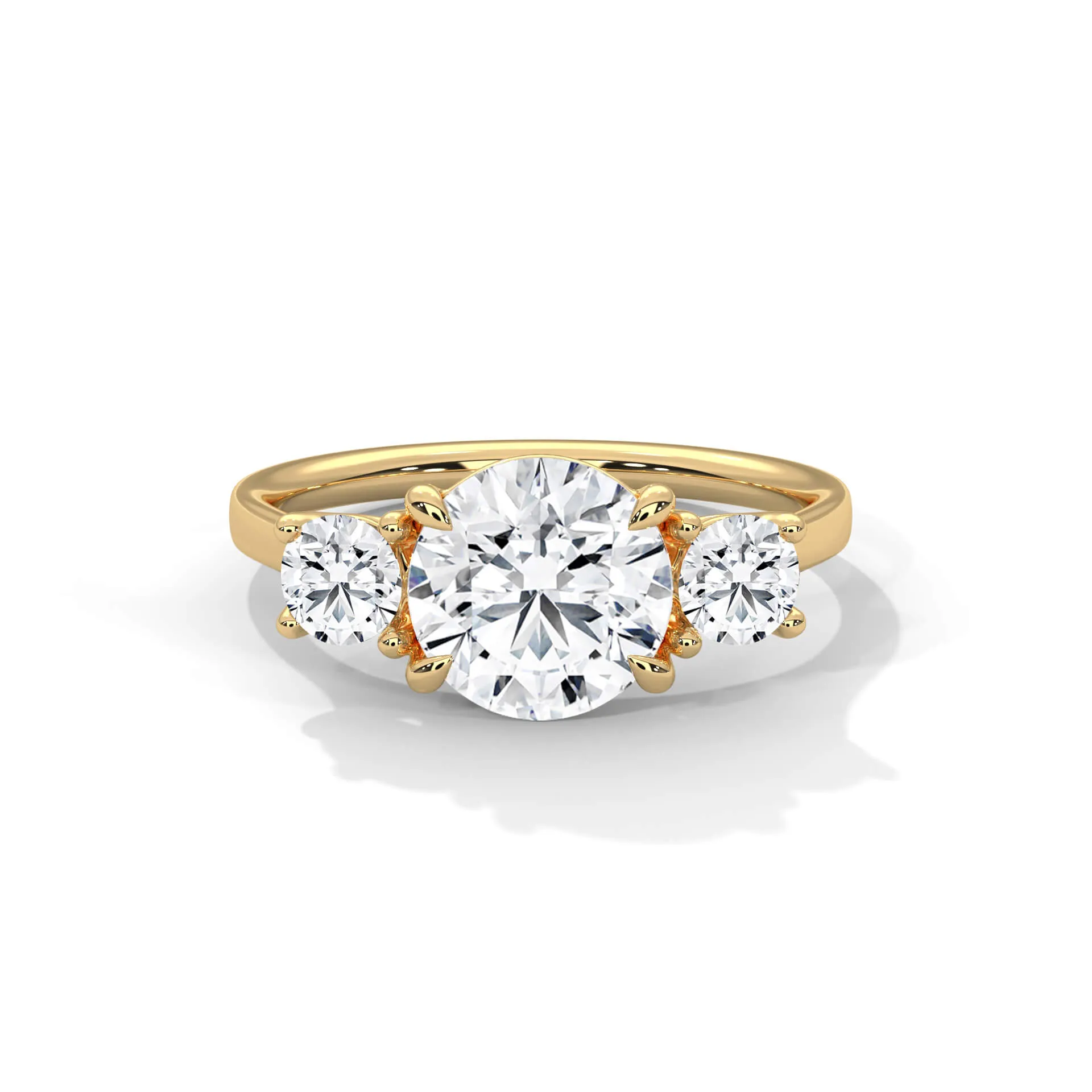 Lohan 2 Carat Solitaire Silver Ring | 22KT Gold Vermeil