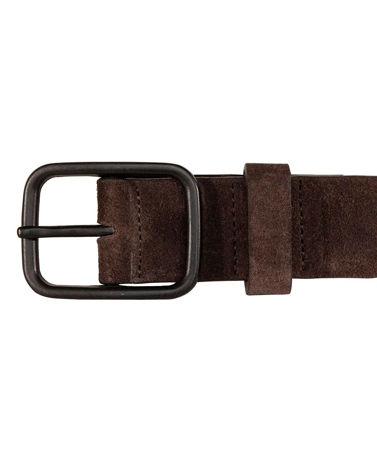 Lucky Brand Men's Frayed Suede Leather Belt, Brown