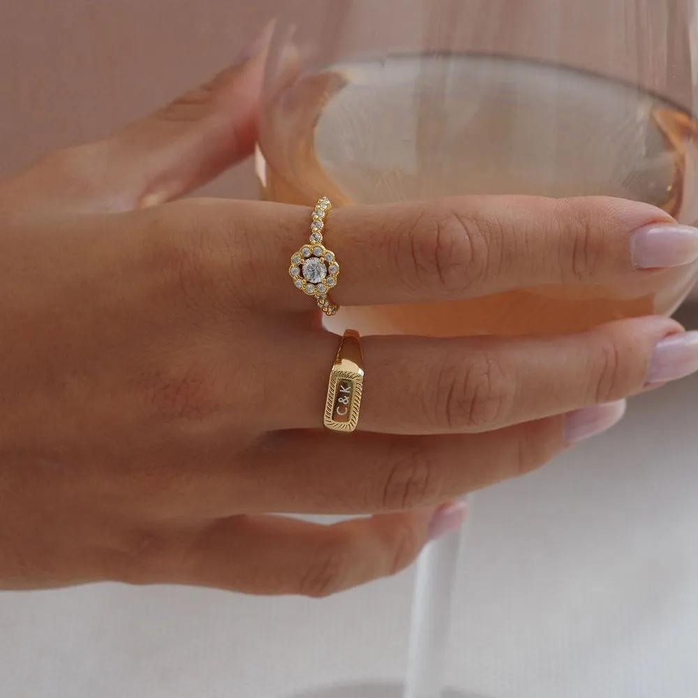 Maya Diamond Ring in Gold