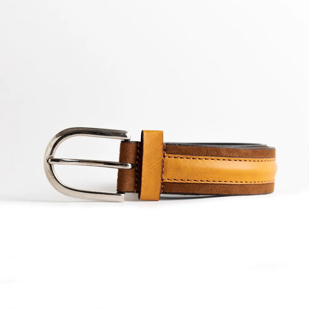 MonkStory Dual Color Classic Mens Belt - Brown / Tan